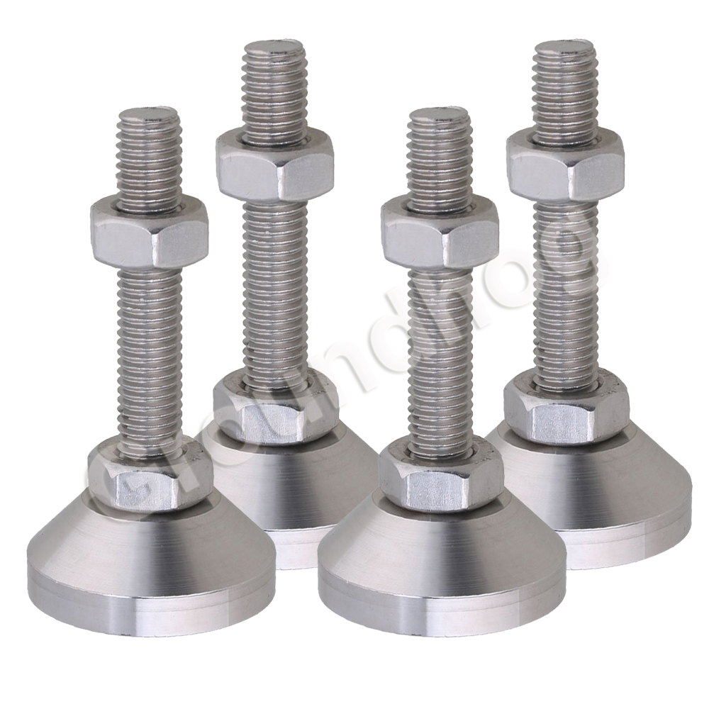 Cabinet Hinge Overlay - 4Pcs 304 Stainless Steel Adjustable Feet